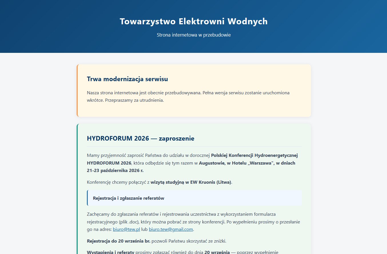 Strona Towarzystwa Elektrowni Wodnych